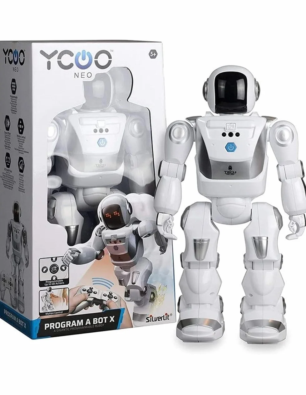 SilverLit 88071 Programme-A-Bot X - Robot giocattolo, colore bianco