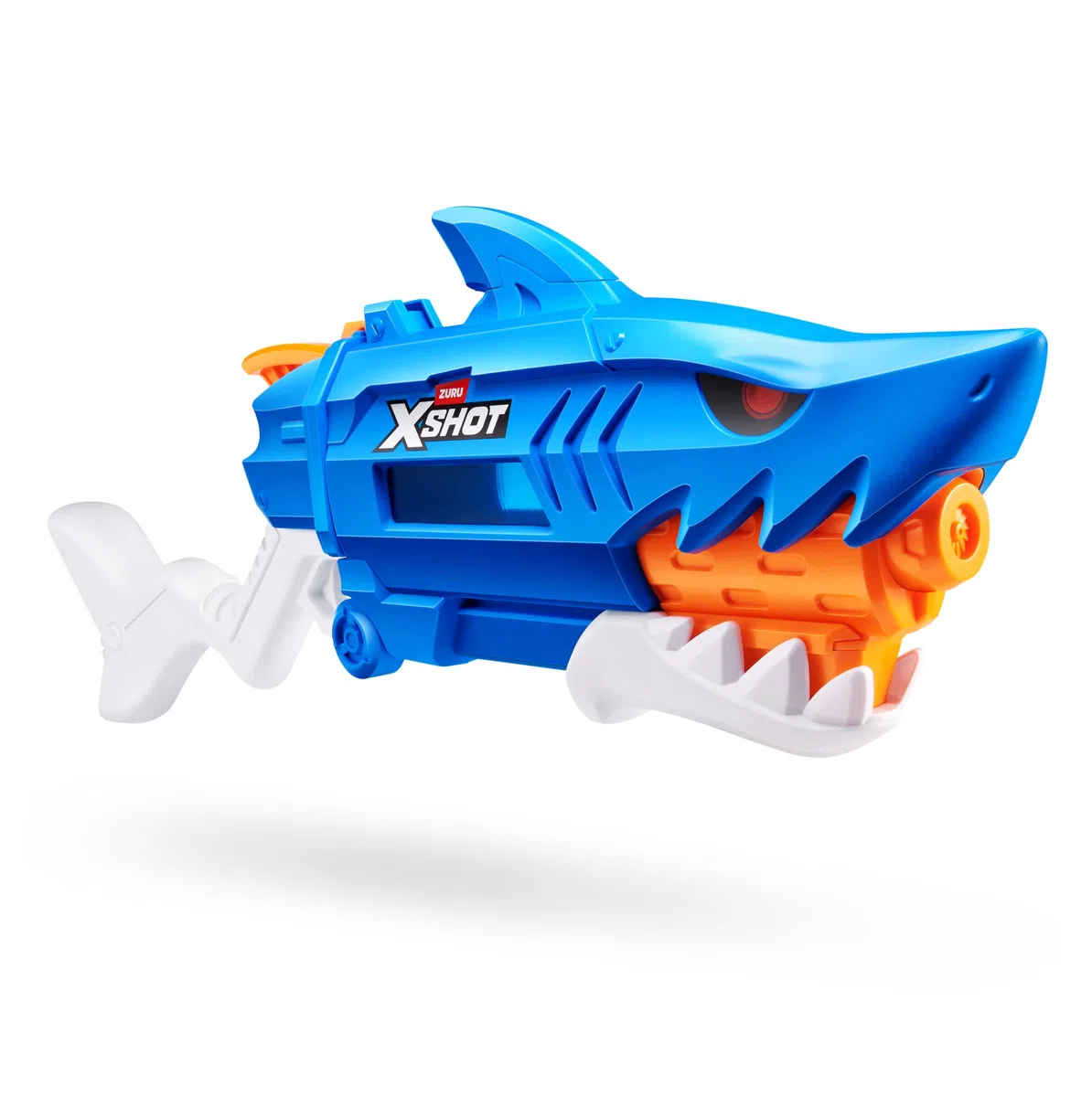 XSHOT Fast-Fill Shark Attack Water Blaster by ZURU: Blaster d'acqua a riempimento rapido, design a squalo, getto 10m, serbatoio 750ml. Per bambini 5+, divertimento all'aperto.
