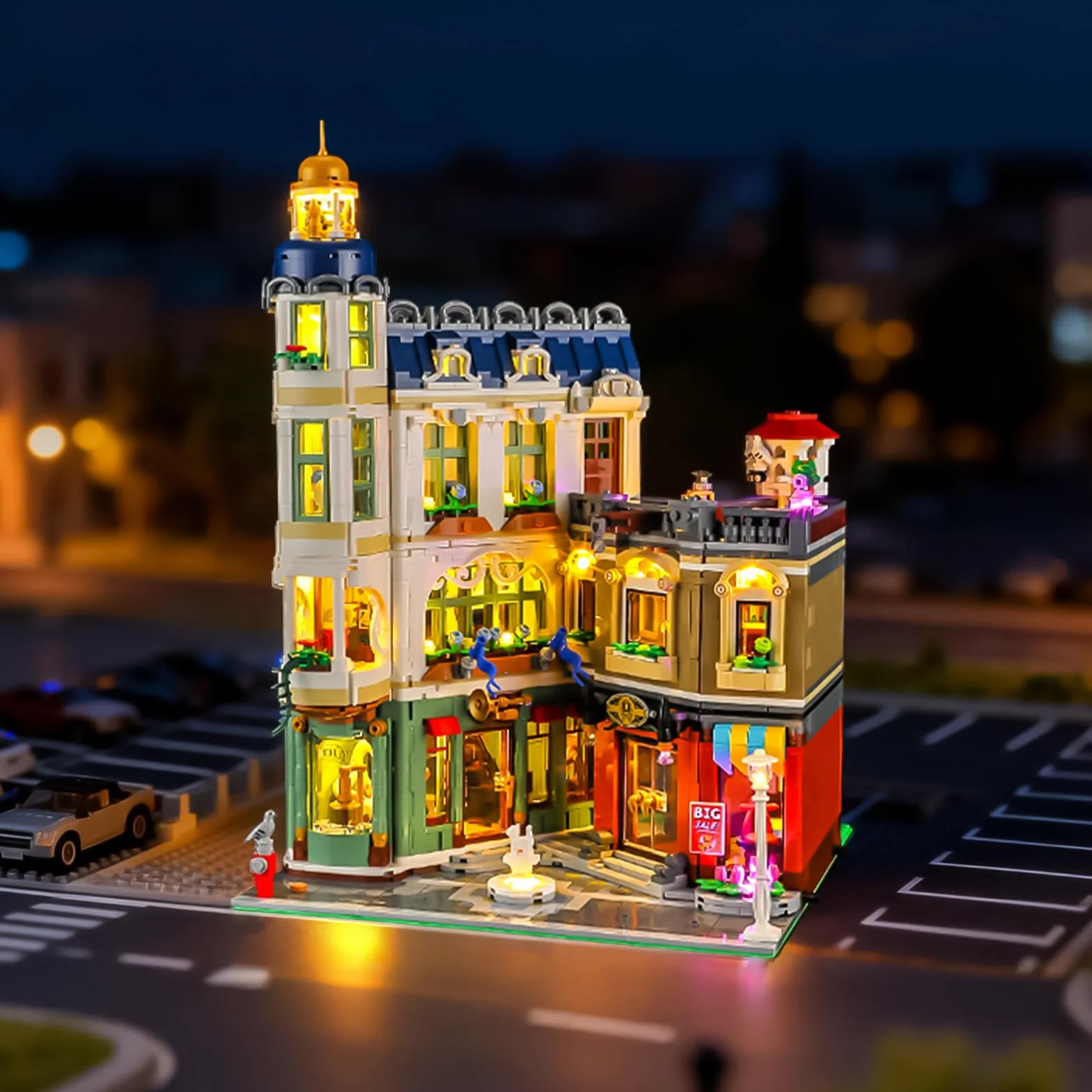 BRIKSMAX Kit luci 2.0 compatibile con icone Lego Shopping Street 11371 - Kit di illuminazione a LED originale (solo accessori) per display, regali e collezionisti