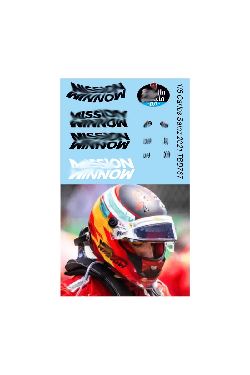1/5 Decals per Casco Carlos Sainz 2021 TBD767