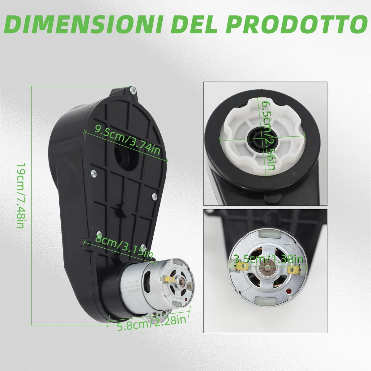 Motore elettrico ad alta velocità RS550 12V 160W 40000RPM 18A adatto per auto elettriche per bambini, pezzi di ricambio, confezione da 2