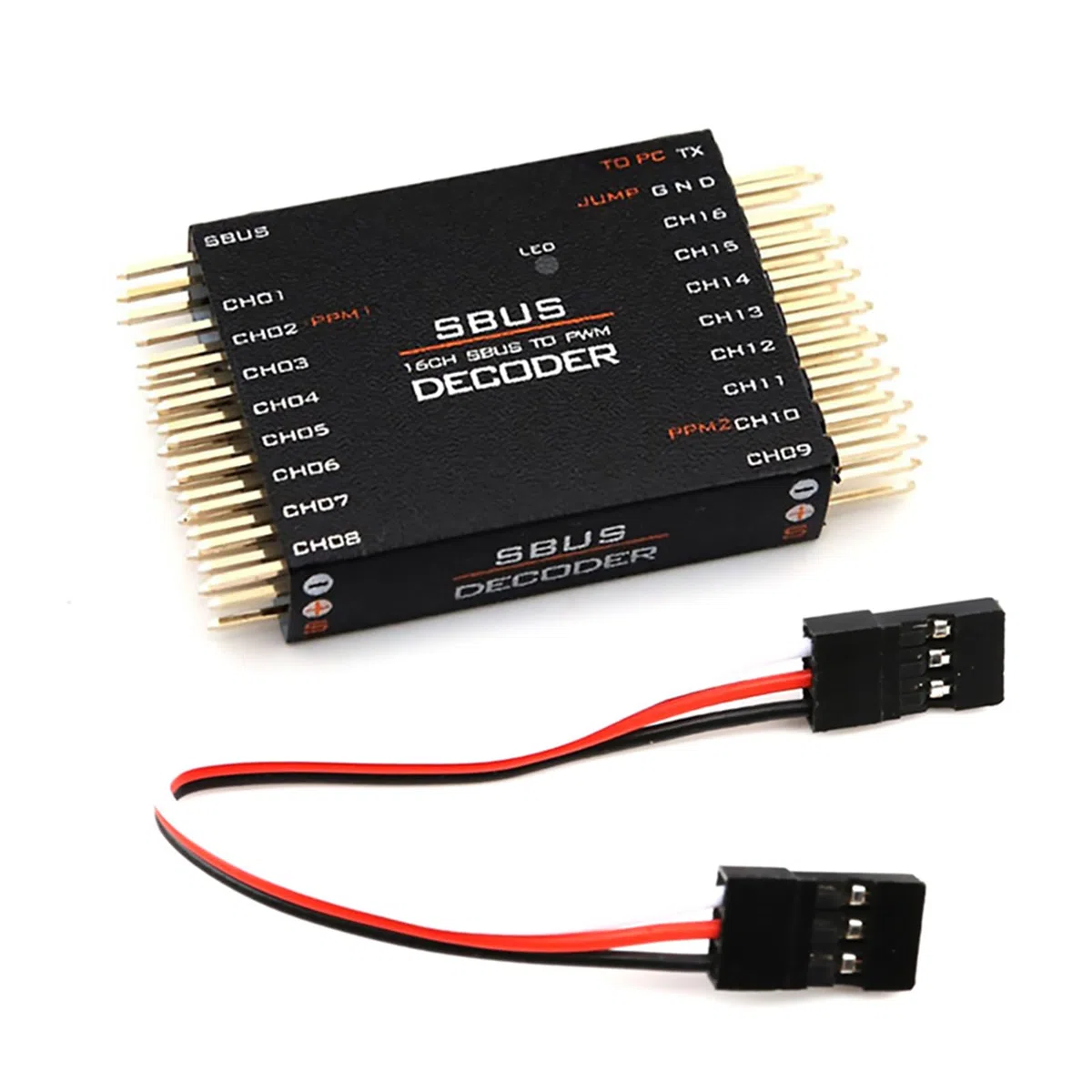 16CH SBUS al convertitore PWM/PPM/DECODER per Futaba per i segnali SBUS del trasmettitore Frsky