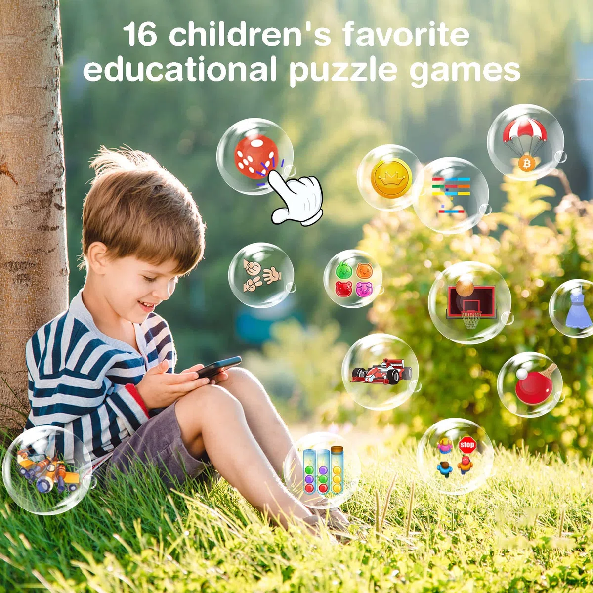 PTHTECHUS - Smartphone Touch, Telefono cellulare per bambini Giocattoli ELETTRONICI EDUCATIVI (P1 PINK 03)