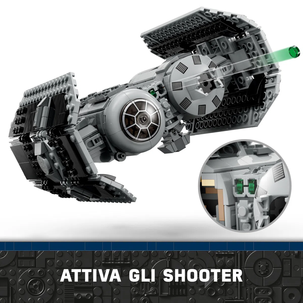 LEGO Star Wars 75347 TIE Bomber - Modello di Astronave Giocattolo con un Droide Gonk e la Minifigure di Darth Vader con Spada Laser - Regalo per Bambini da 9 Anni in su