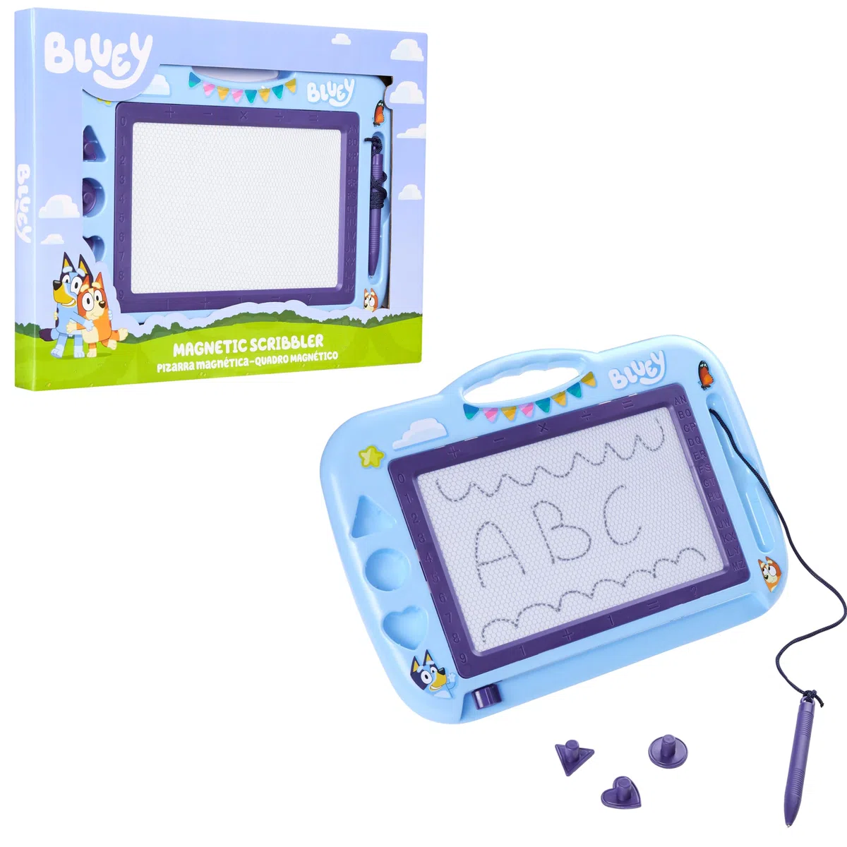 BlueY Lavagna Magnetica per Bambini - Lavagnetta Cancellabile Bambini con Penna e Timbri - Lavagna Magica Giochi Educativi Regalo 3+