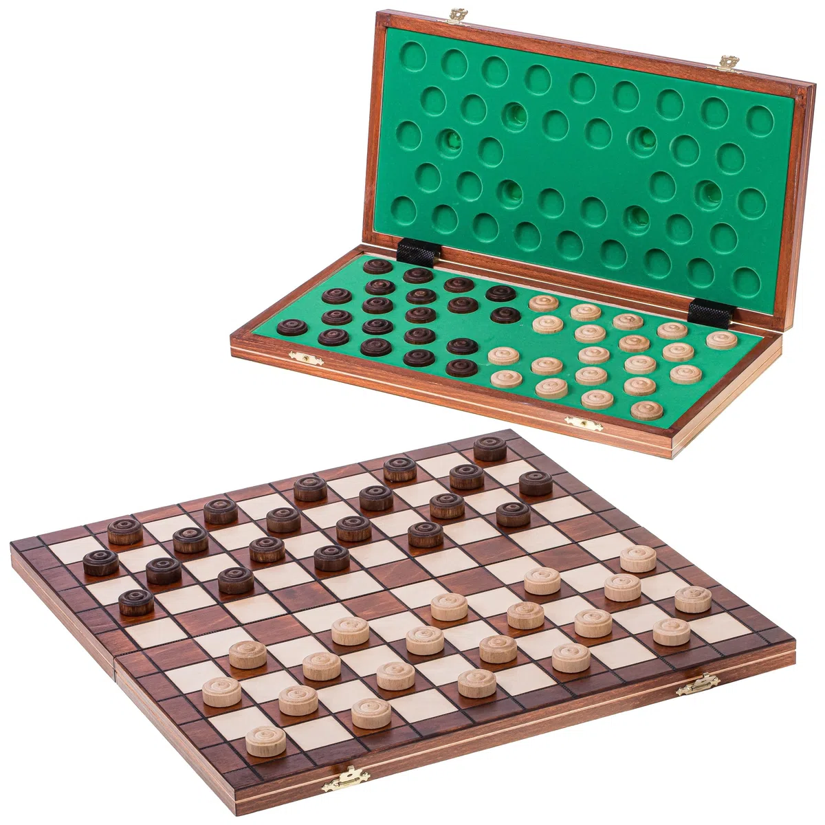 SQUARE - Dama - 100 Caselle - Legno - 40 x 40 cm - Checkers