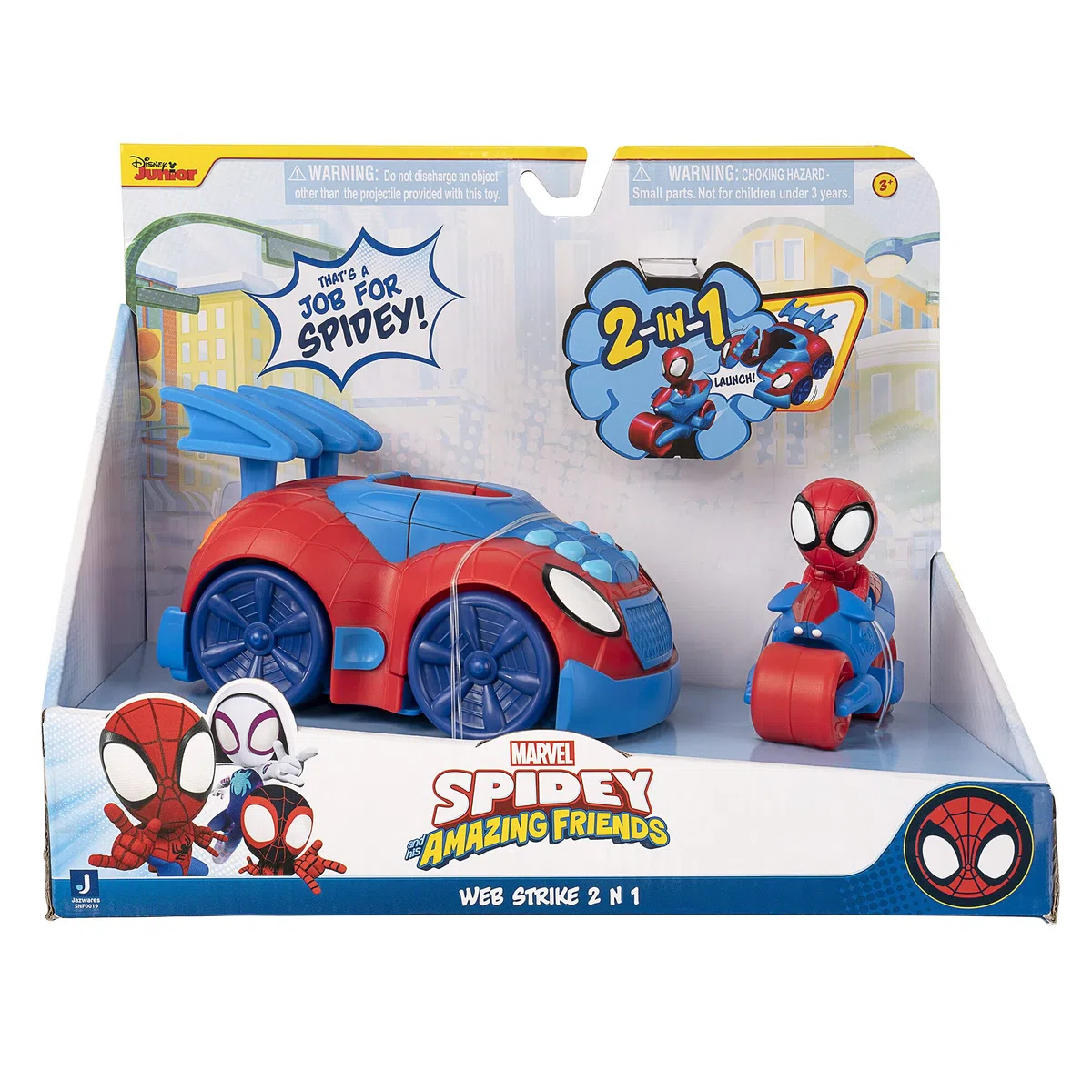 Spidey And His Amazing Friends Veicolo con Figura di Giocattolo, Multicolore, SNF0019