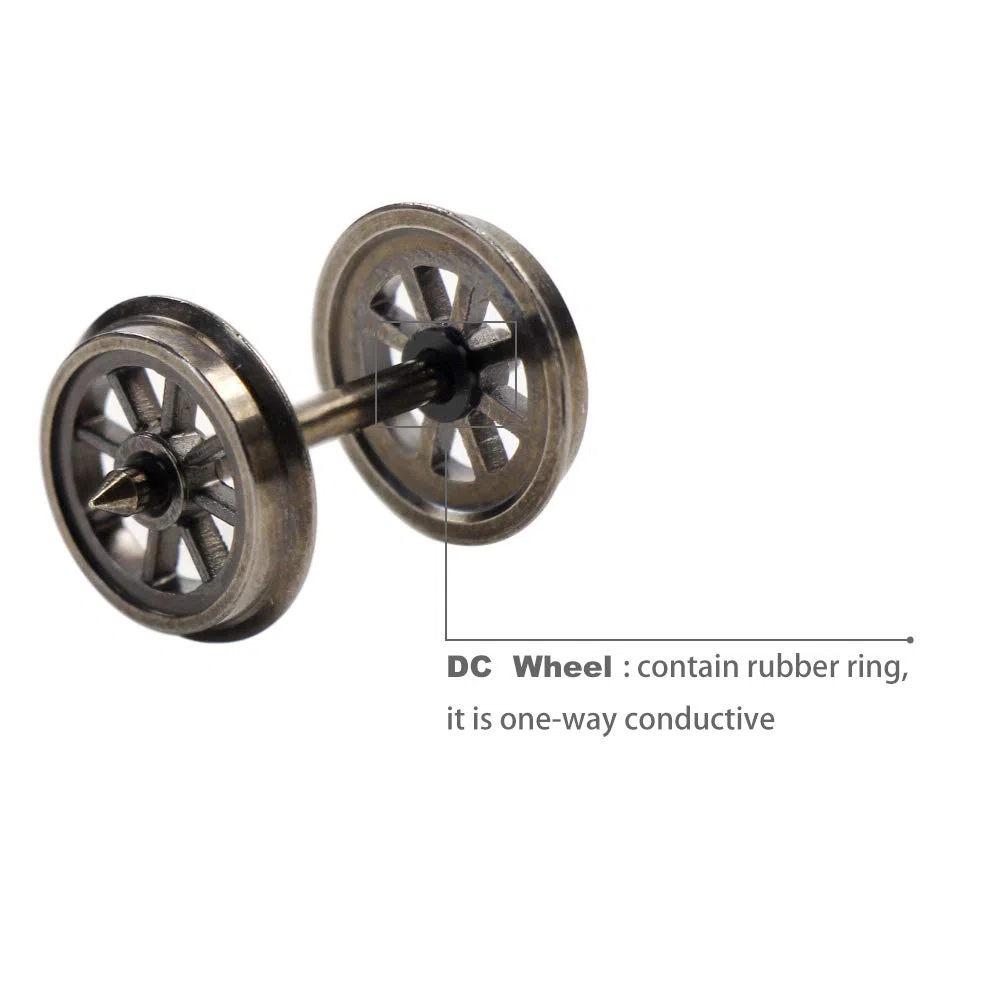 Evemodel H0 DC HP1487 - Set di 12 ruote in metallo per modellini treni, 36"