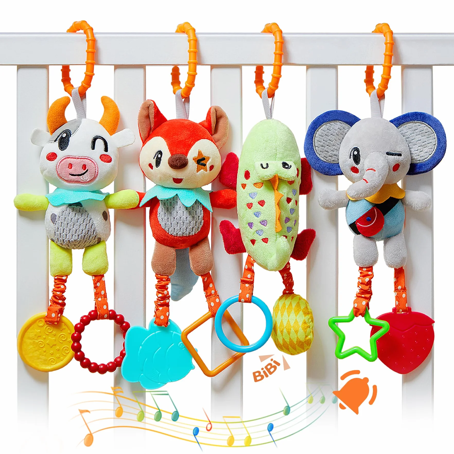 TUMAMA Giochi Passeggino Neonato 3 4 6 9 12 Mesi - Giocattolo Neonato 0-6 Mesi Viaggio per Passeggini Culle, Sonaglio Neonati Sensoriali Montessori Regalo