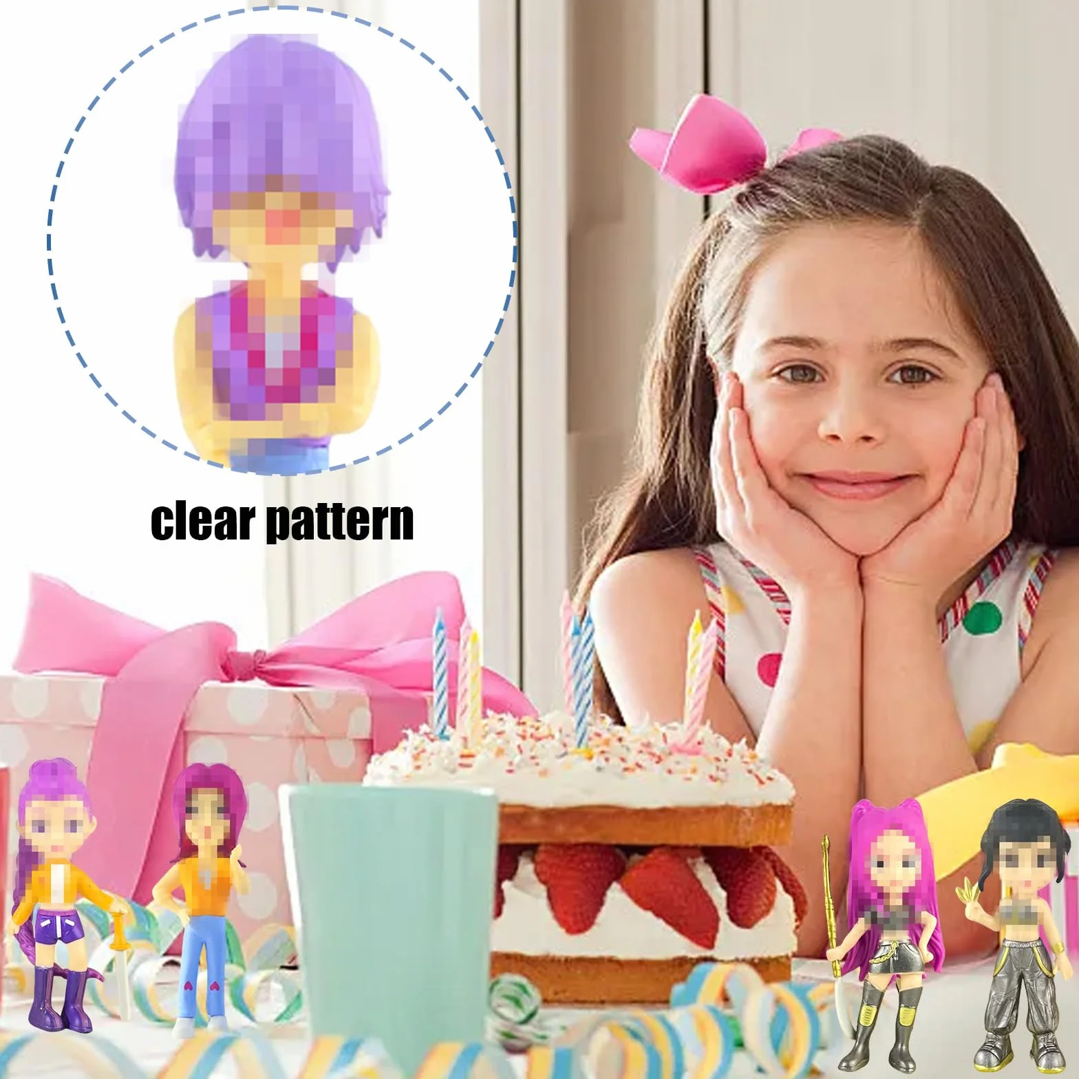 6 Pezzi Huntrs Figurine, PVC Mini Cartoon Anime Figure, Decorazioni Carine per Ufficio e Casa, Regalo per Adulti e Fan (A)