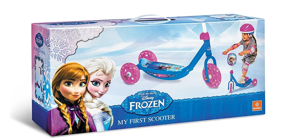 Mondo Toys - My First Scooter FROZEN II - Monopattino Baby bambino/bambina - 3 ruote - borsetta porta oggetti inclusa - 28222