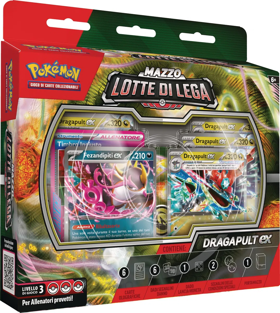 GCC Pokémon: Mazzo Lotte di Lega Dragapult-ex (un mazzo di 60 carte pronto per giocare con Dragapult-ex e Fezandipiti-ex)