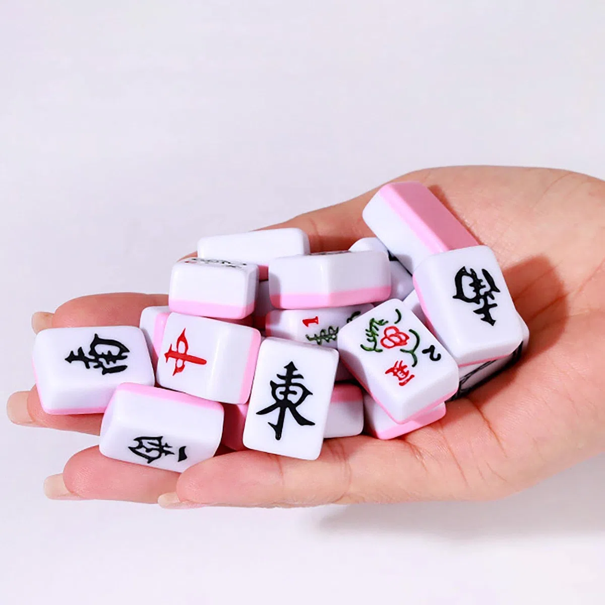 Mahjong Set di Giochi in Versione Cinese Tradizionale - 144 Tessere, Gioco da Tavolo da Viaggio, Classico Puntelli di Intrattenimento per Feste e Giochi di Società