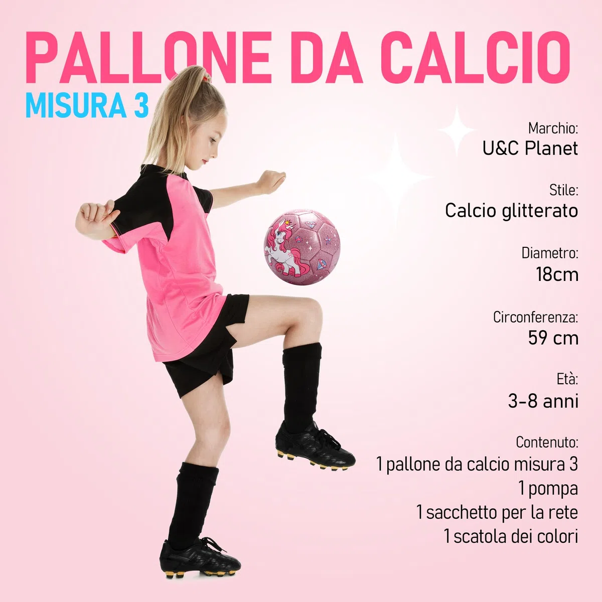 U&C Planet calcio taglia 3