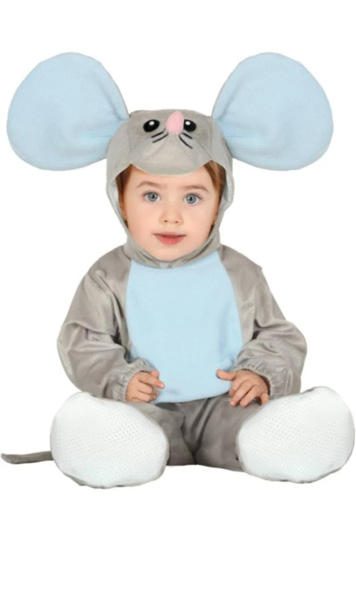 FIESTAS GUIRCA | Costume Topolino Baby - Tutù, Coda, Cappello e Scarpette - Costumi da Animali per Neonati Unisex - Ideale per Halloween, Carnevale e Feste in Maschera