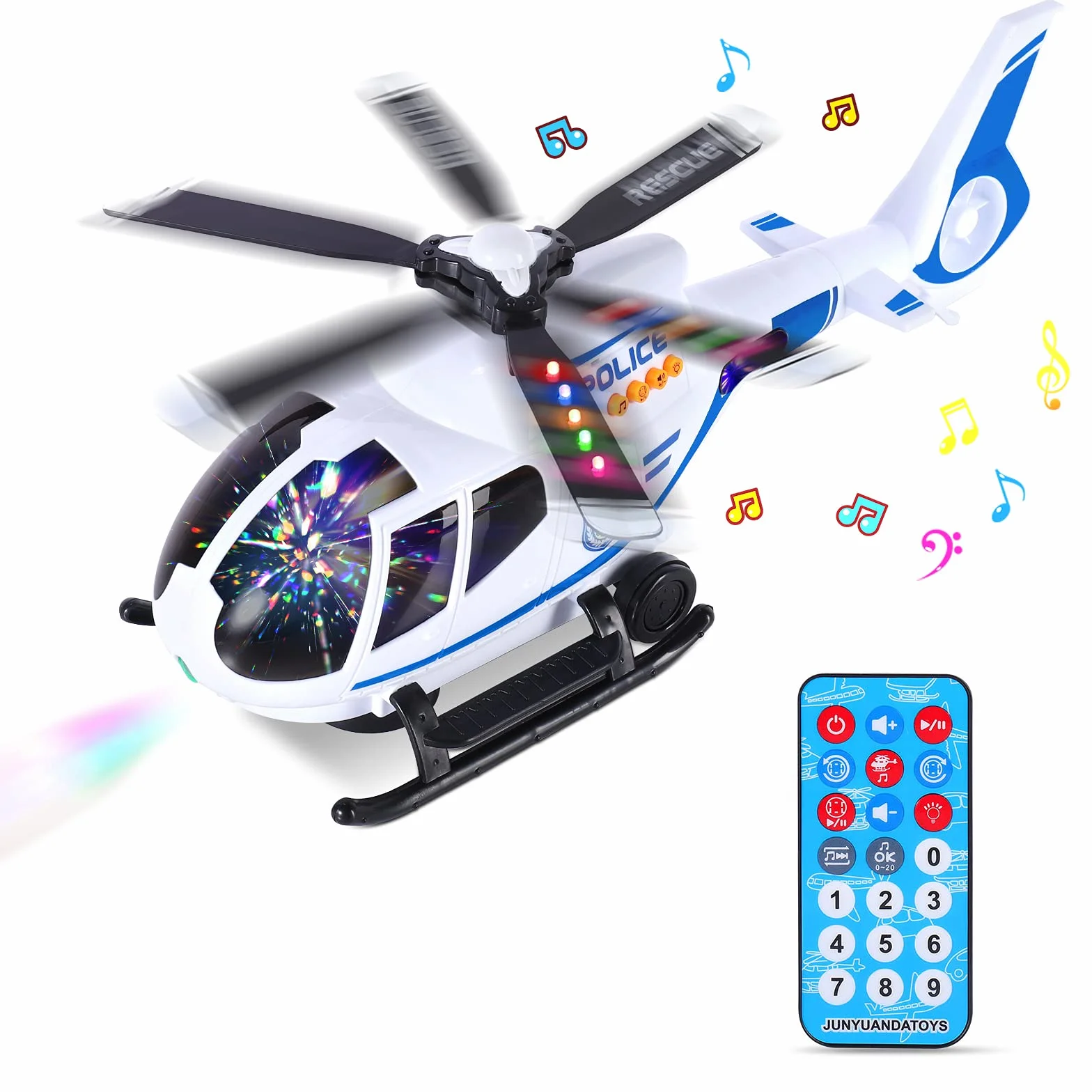 SHANNA Aerei Giocattolo Bambini, Telecomandato Giocattolo dell'aeroplano Aeroplano di Giocattoli Educativi per Veicoli, Elicottero Giocattolo con luci a LED e musica Ragazzo Ragazze Regalo (bianca)