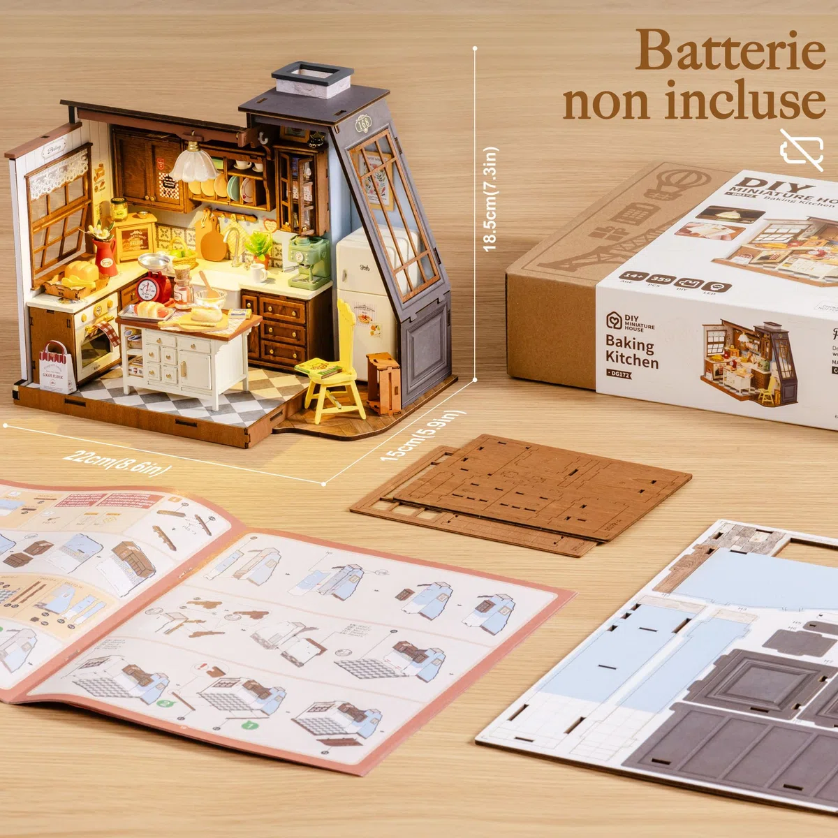 Rolife Miniature Casa - Kit Casa in Miniatura DIY Cucina da Forno, Modellismo da Costruire Adulti Casa delle Bambole in Legno Puzzle 3D per Adolescenti