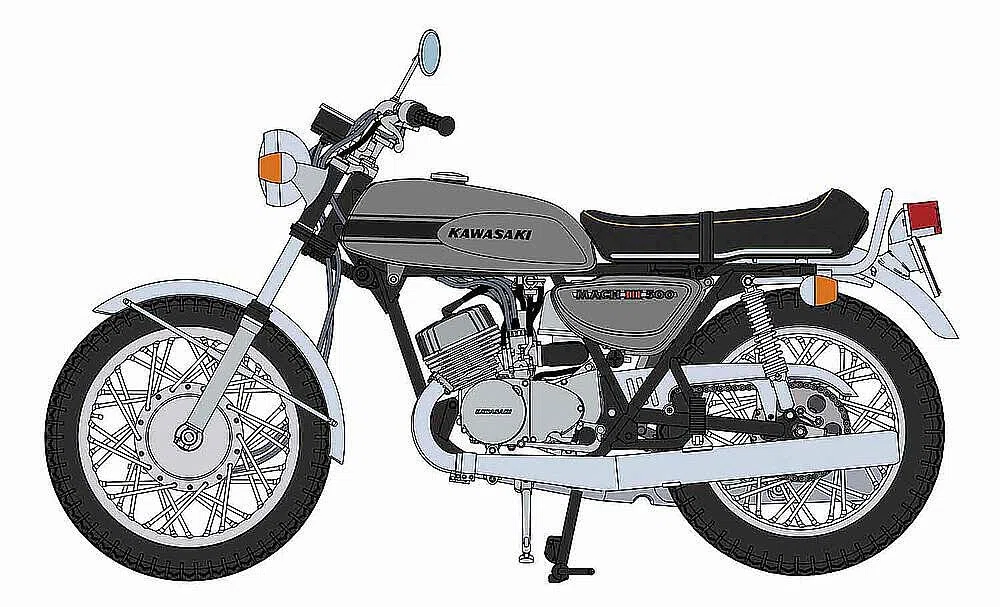 Hasegawa ハセガワ HBK10 1:12 Kawasaki 500-SS/Mach III (H1)