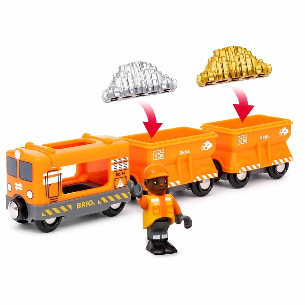 BRIO World - Treno Merci, Accessorio Pista Trenino, Set Costruzioni in Legno, Compatibile con Tutti i Prodotti BRIO, Giocattolo per Bambini 3+ Anni