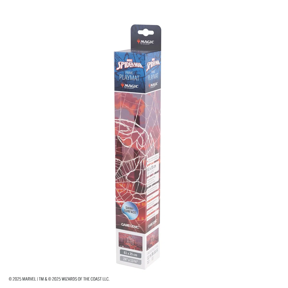 Gamegenic, Magic: The Gathering - Marvel's Spider-Man Shiny Playmat - Spider-Man Mountain, Licenza Ufficiale, Tappetino da gioco 61x35 con 2 mm di spessore