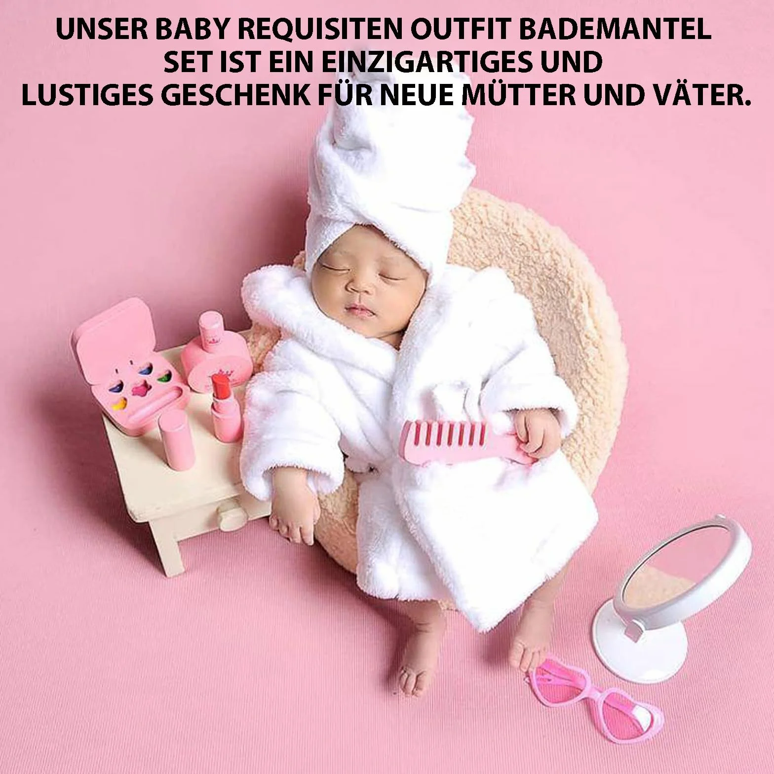 Neonato Fotografia Puntelli, Bianco Vestiti Baby Photoshoot, Costume Neonato Telo da Bagno Vestito con Pantofole e Cetriolo, Prop Outfit per 0-6 mesi (Bianco)