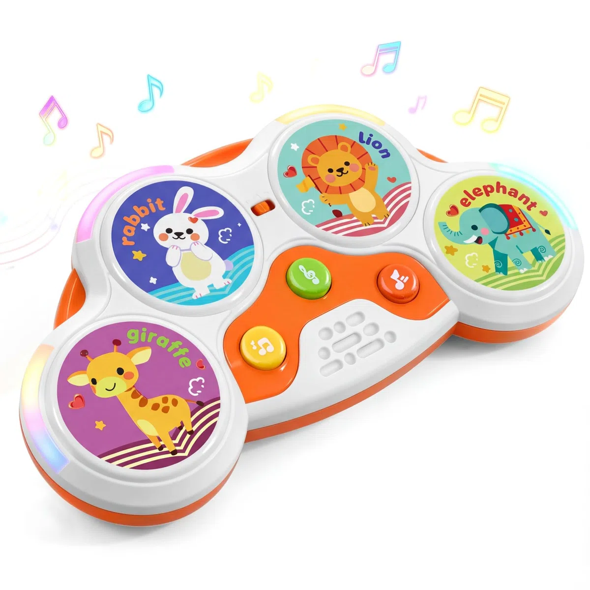 Tamburo Bambino Musicale Interattivo Giochi Bambini 1 Anno con Luci e Suoni Sincronizzati Strumenti Musicali Bambini Design Sicuro Portatile Regalo Educativo