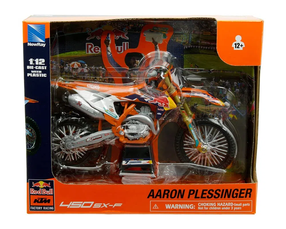 Moto New Ray 1:12 Compatibile con KTM 450 SX-F Red Bull KTM #7 Aaron Plessinger 58363