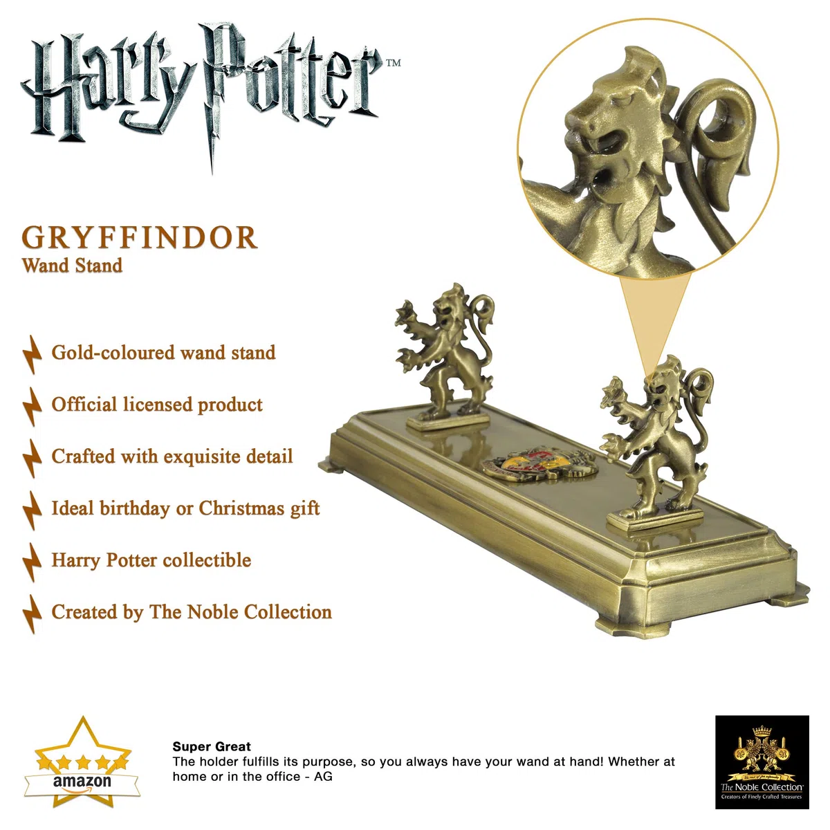 The Noble Collection Gryffindor Wand Stand, Multicolor