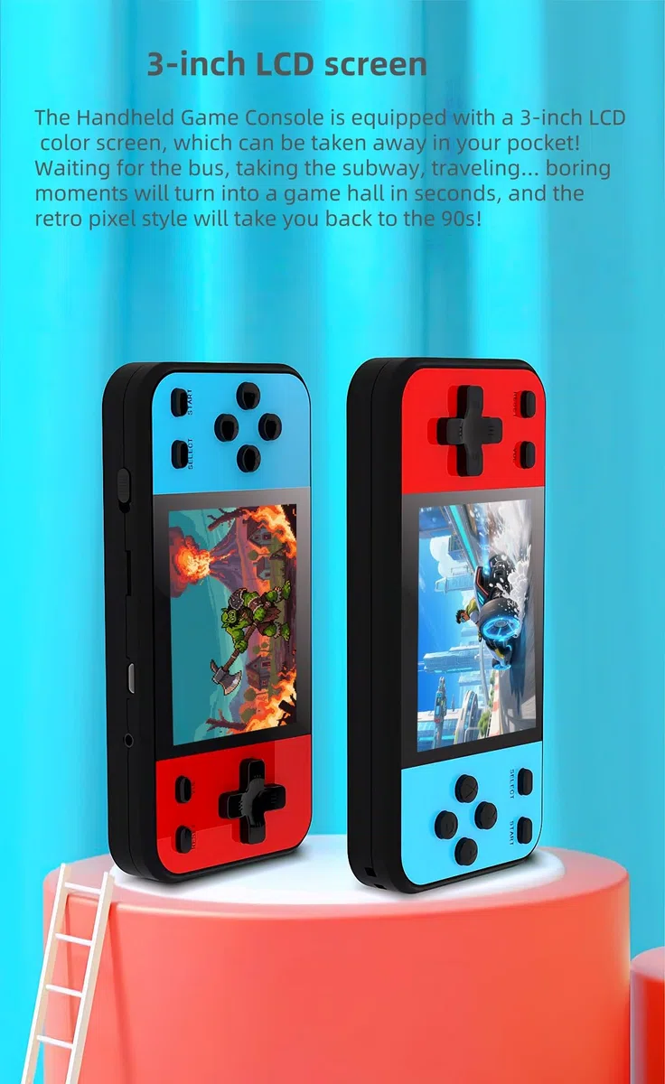 Console di gioco portatile retrò YHFITN - 240 giochi classici integrati, lettore di videogiochi portatile con connessione TV AV-Out, mini sistema di gioco per bambini e adulti