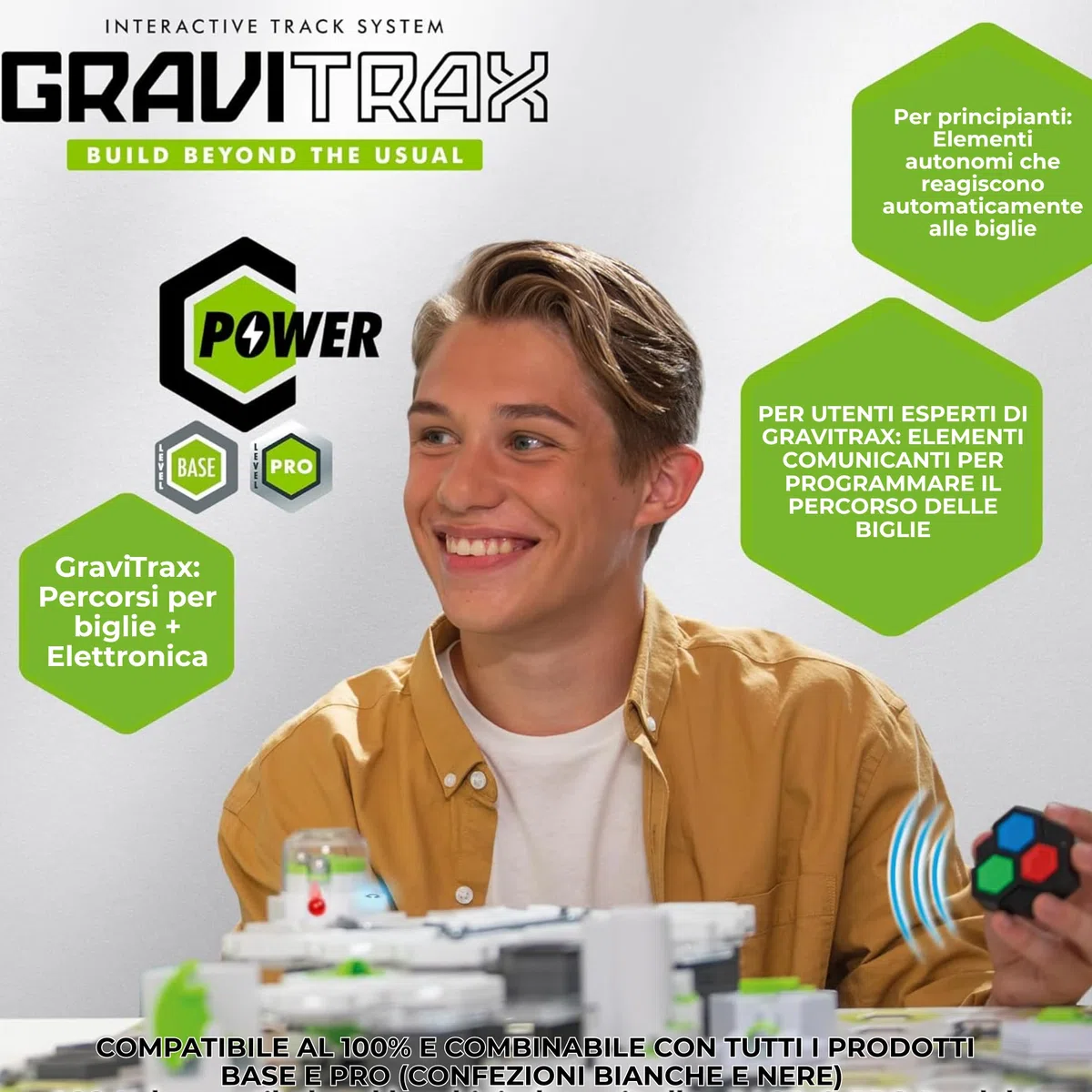 Ravensburger - GraviTrax Power Element Starter & Finish: Attiva lo starter con la biglia, Accessorio pista biglie, Gioco STEM 8+ anni e adulti, Non giocabile da solo, Compatibile con tutti i GraviTrax