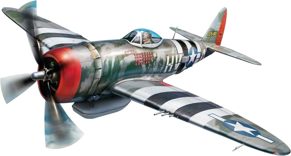 MiniArt 48001 1:48 P-47D-25RE Thunderbolt ADV.Kit replica fedele all'originale, modellismo, kit di costruzione in plastica, fai da te, hobby, collage, modellismo, da montare, non verniciato