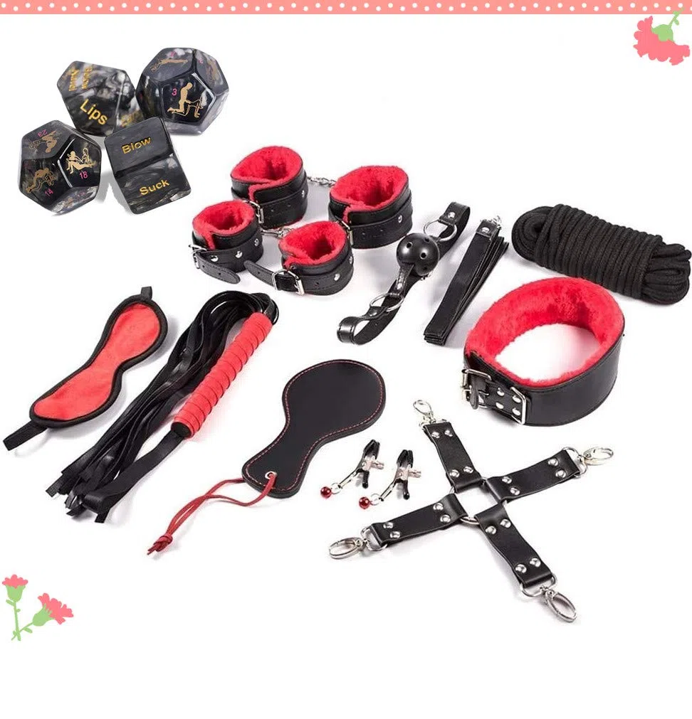 Set di dadi e cinghie da gioco divertenti da letto con supporto per fogli flessibile antiscivolo per una facile installazione