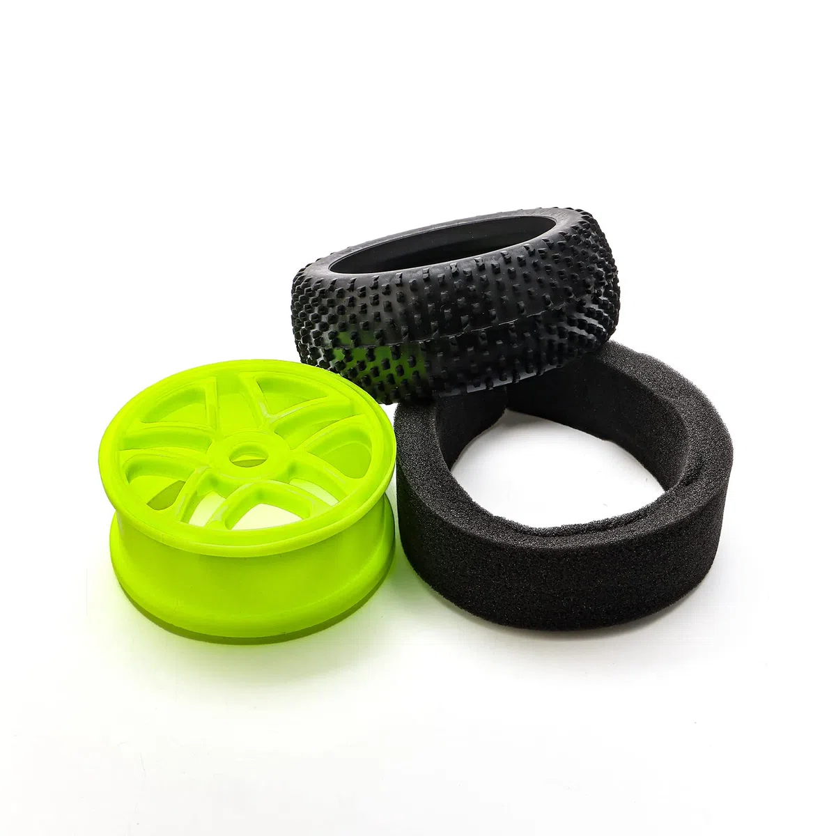 1:8 RC, pneumatici in gomma per fuoristrada, 4 pezzi, colore verde