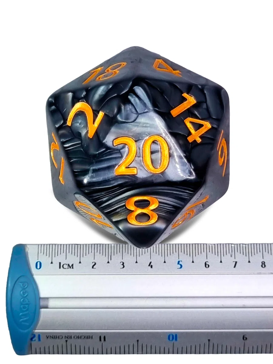 Dungeon D20 - Dadi giganti da 55 mm + borsa per i dadi, D&D, Dungeons and Dragons, DND, dadi poliedrici.