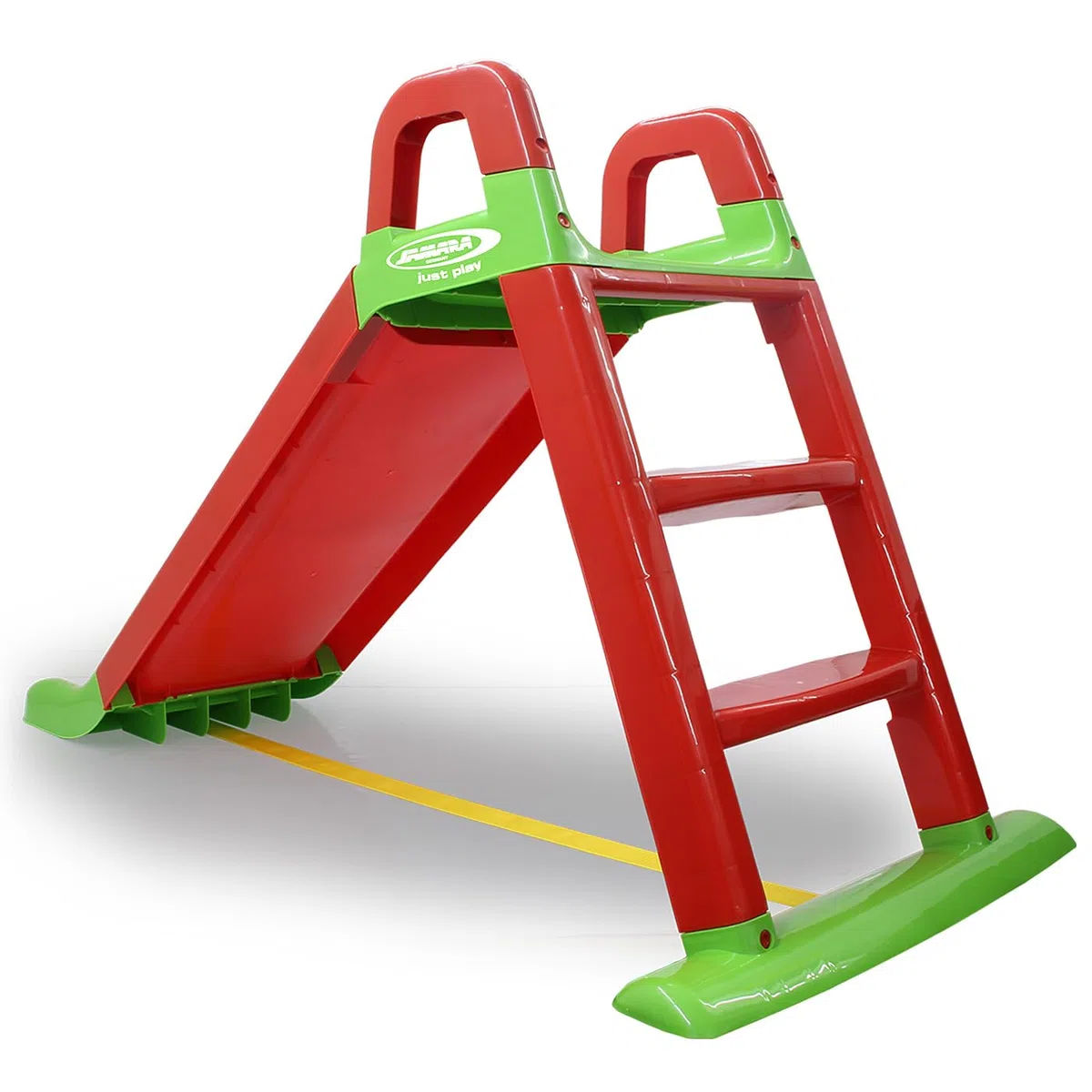 Jamara 460501 - Scivolo Funny Slide, in materiale durevole, con erogazione antiscivolo per atterraggio delicato, gradini ampi e maniglie di sicurezza, colore: Rosso, 145 x 59 x 79 cm