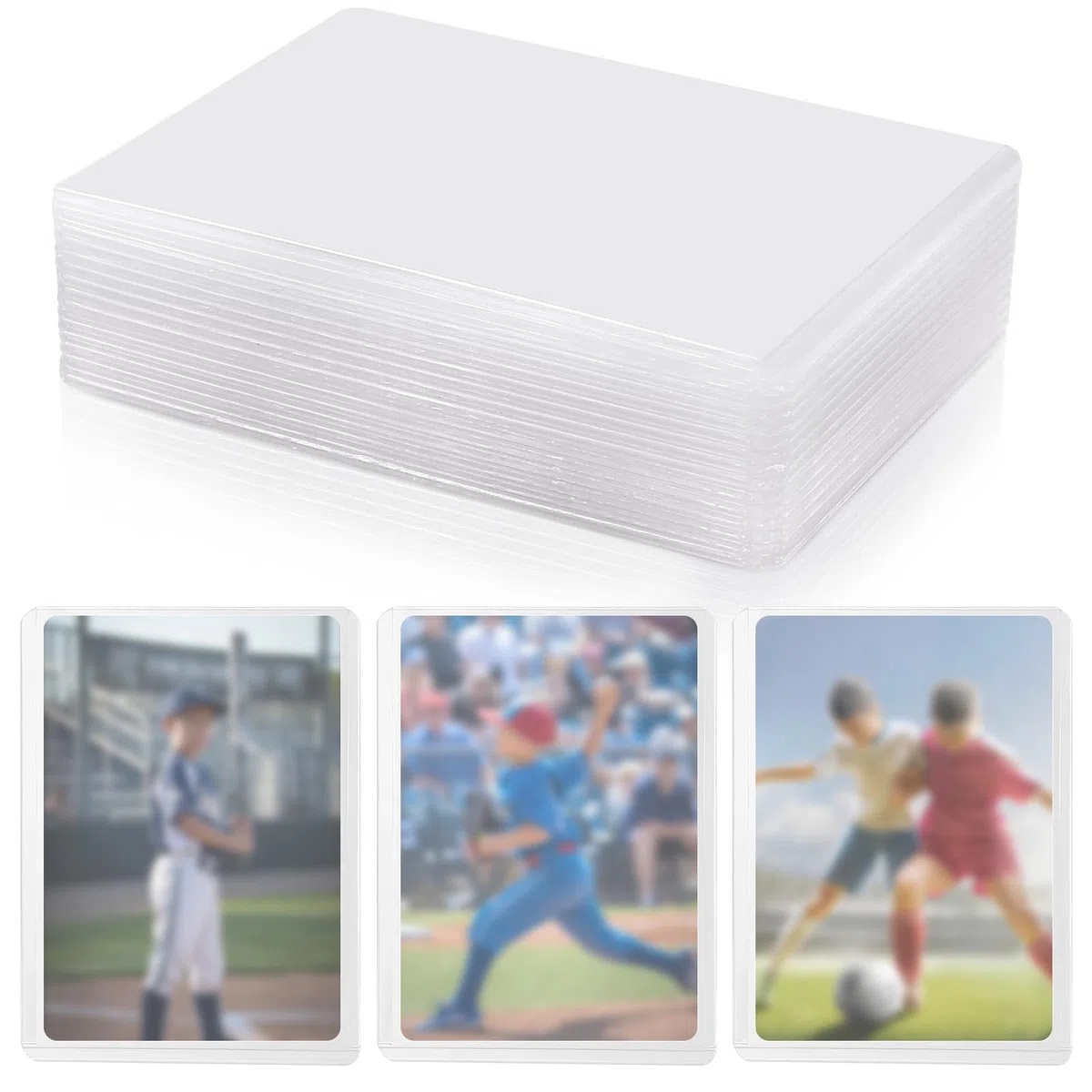 LEMESO Toploader per Carte, Top Loader 15 pz per Protezione Carta Porta Carte da Collezione, Photocards Kpop, per Esposizione, Trading di Carta
