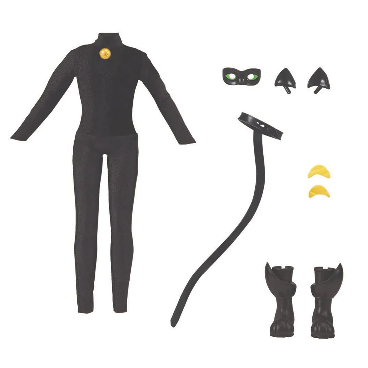 BANDAI - Miraculous - Bambola Miraculous Chat Noir e Adrien - manichino 26 cm e i 2 costumi - Giocattolo Bambola supereroe articolata - Giocattolo per bambini 4 anni e + - P50356