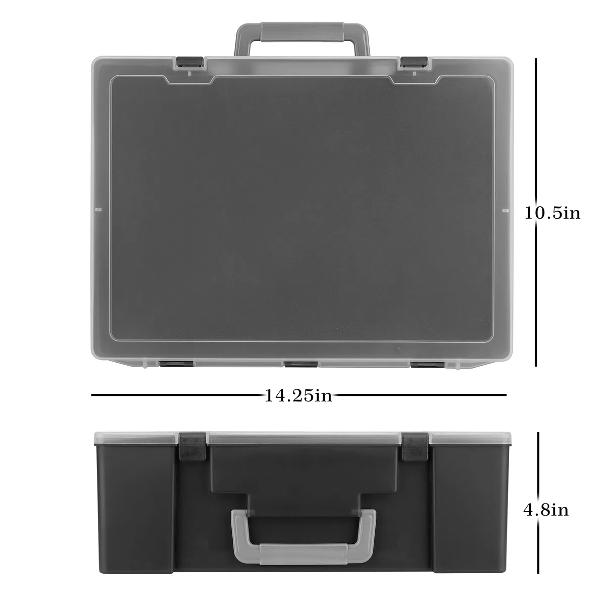 Risou Custodia robusta per il trasporto di statuette in miniatura, con 108 scomparti, compatibile con 40k, D&D e altro (nero)