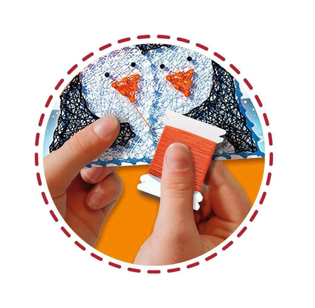Ravensburger – Be Creative – String Art Midi – Penguin – Pinguino – Quadro in filo teso – Creazione di oggetti – Tempo libero – Attività rilassante e creativa – Da 6 anni – 18244