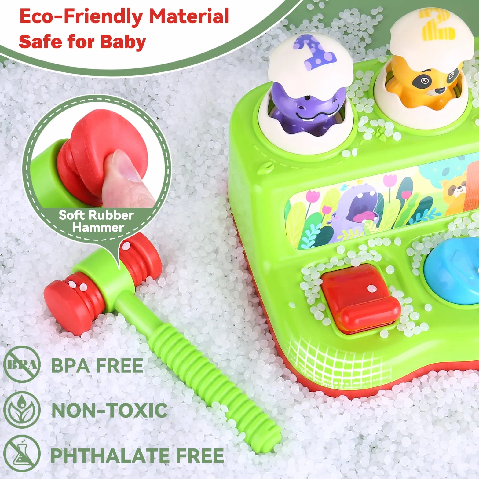 Yerloa Giochi Bambini 1 Anno Montessori – Gioco Pop-Up Educativo con Animali Suoni Luci Musica – Sviluppo Sensoriale Abilità Motorie – Regalo Compleanno Natale Bambina Bambino 1 2 3 Anni