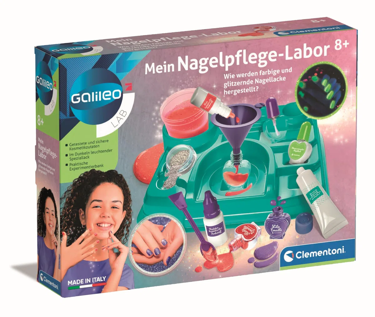 Galileo Lab 59325 - Set di unghie fai da te per bambini a partire dagli 8 anni in su, 59325