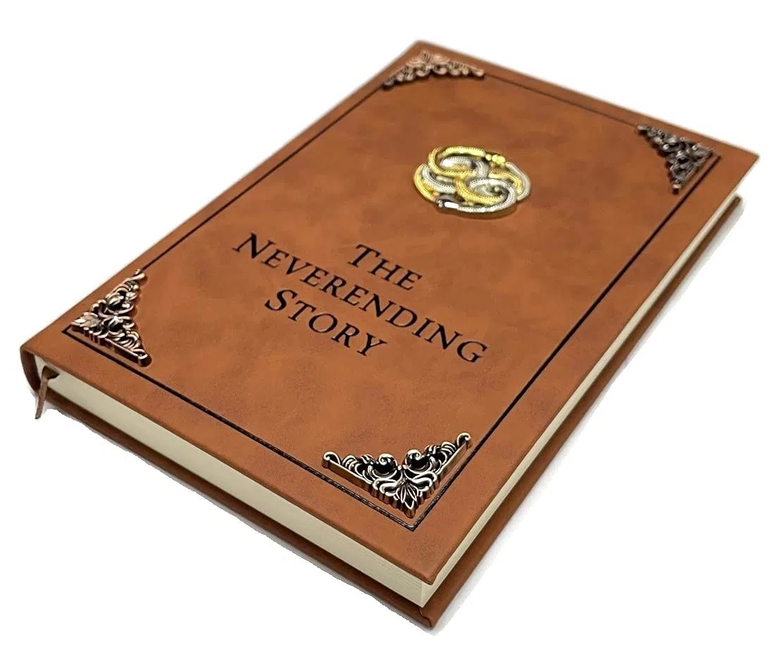 Il libro La storia infinita Auryn Bastian Atreyu Replica Romanzo Marrone