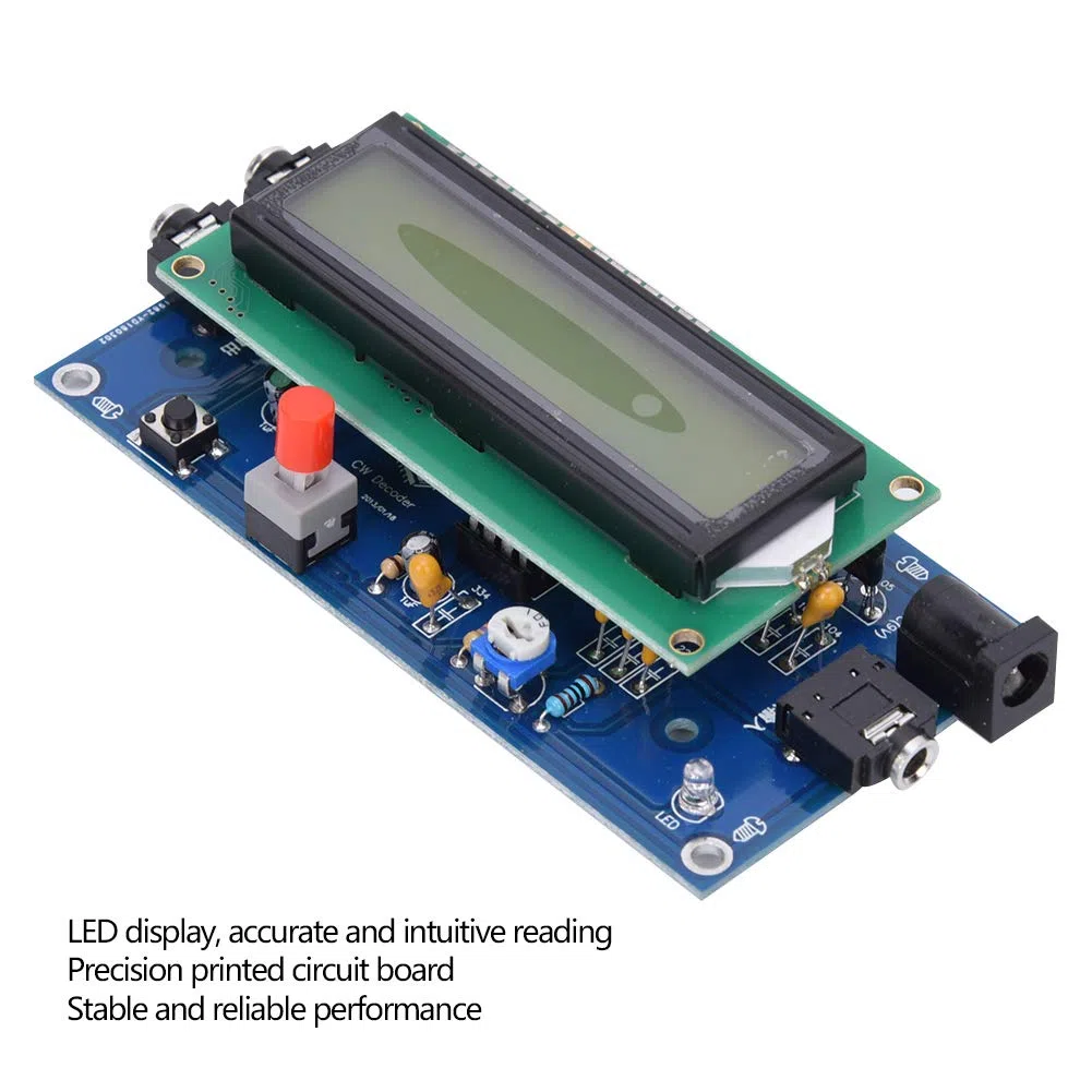 Decoder Morse CW Traduttore Lettore Codice Morse Display LED Precisione Circuiti Stampati Di Qualità Per Appassionati Elettronica Progetti DIY 7-12V