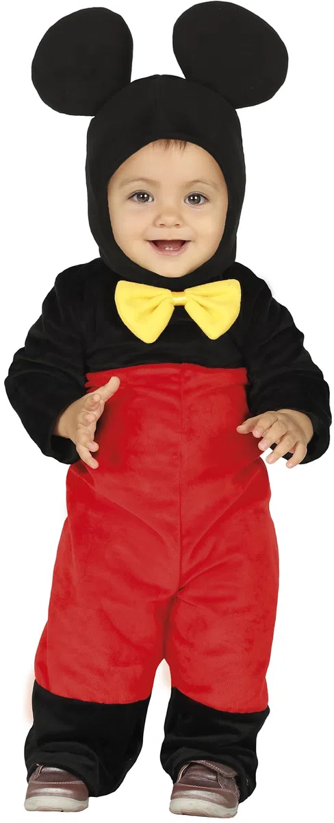 FIESTAS GUIRCA | Costume Topolino per Bambini - Cappello e Abbigliamento per Feste - Costumi da Animali per Halloween, Carnevale e Feste Infantili - Ideale per Bebè e Bambini Piccoli - Nero e Rosso