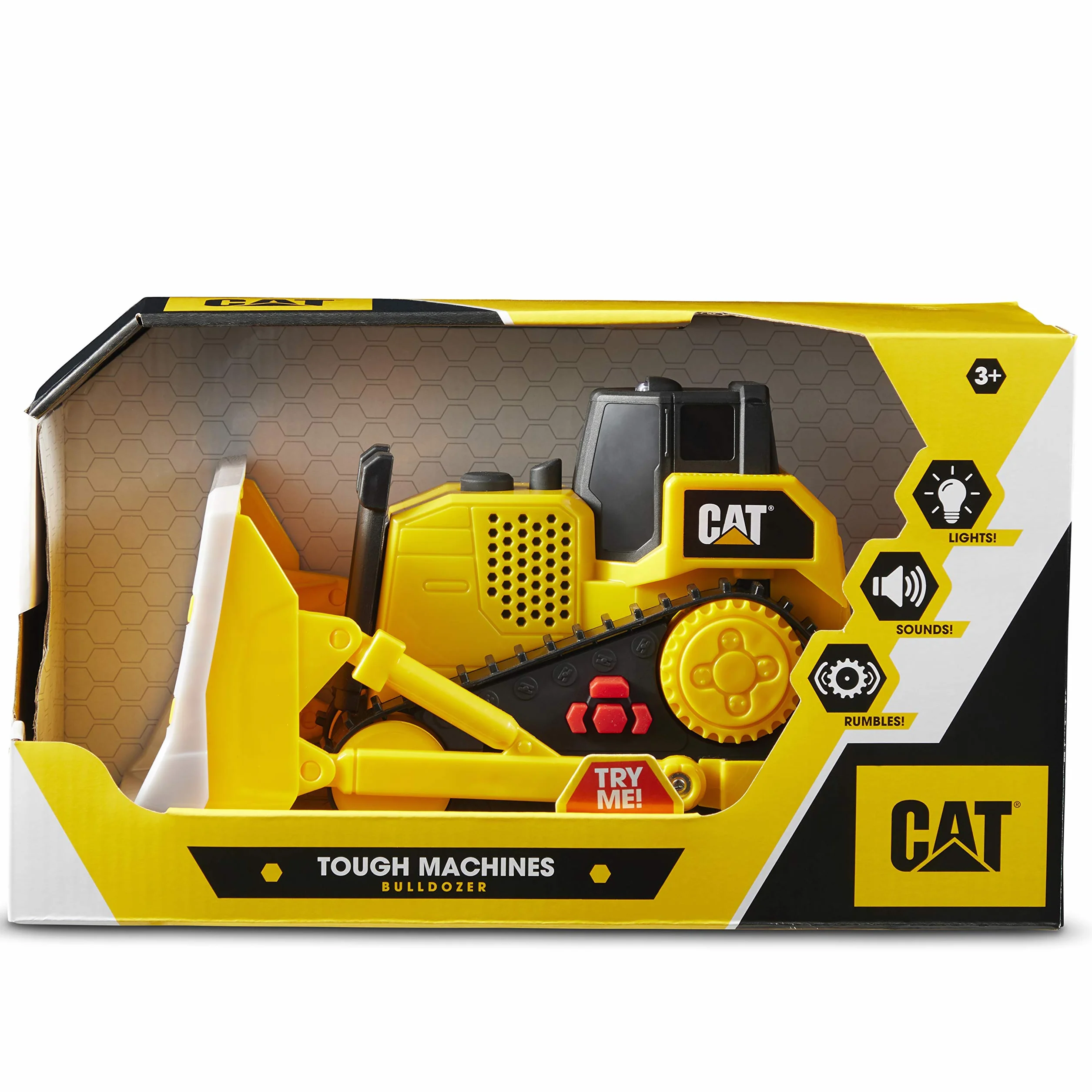 CAT Caterpillar, Tough Machines Bulldozer Veicolo da costruzione, Colore Giallo, Nero, 82287