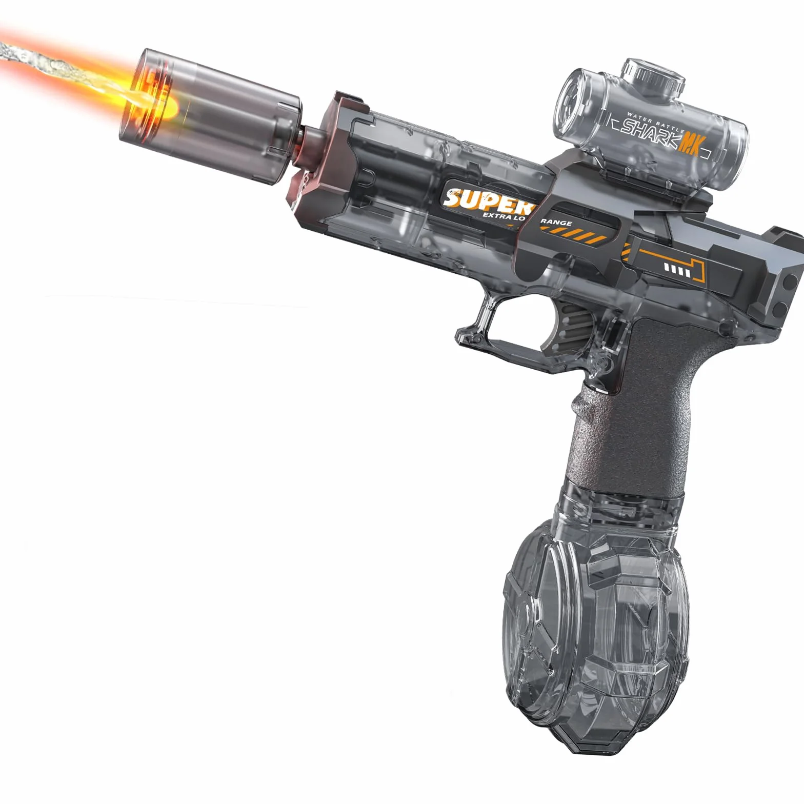 Pistola Ad Acqua Elettrica Per Bambini, Fucile Ad Acqua Automatico A Lunga Gittata, Electric Water Gun Luce Led Giocattoli Da Piscina Regali Per Adulti Ragazzi Ragazze (Pistola Nera)
