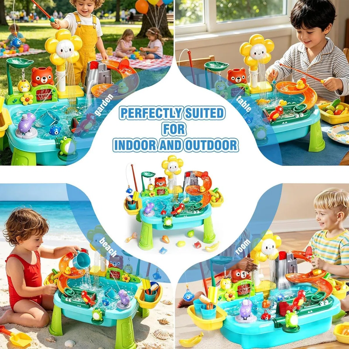 Tavolo Acquatico Per Piccoli,Rubinetto Girevole Divertenti Giocattoli Sensoriali,Tavoli Acquatici Per Bambini Da Esterno - Per Bambini E Bambine Interno Esterno Giardino Casa Asilo