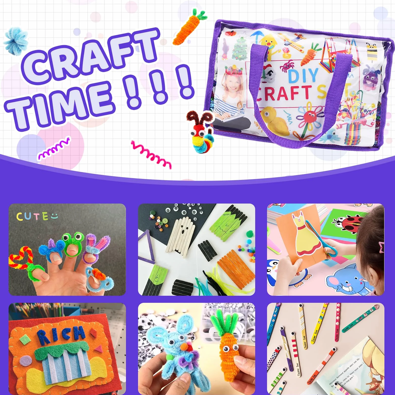 TAVADA Set fai da te, 3000 pezzi per bambini, fai da te, materiale per il fai da te, accessori per il fai da te, per scrapbooking, fai da te, materiale per il fai da te, set di pulizia