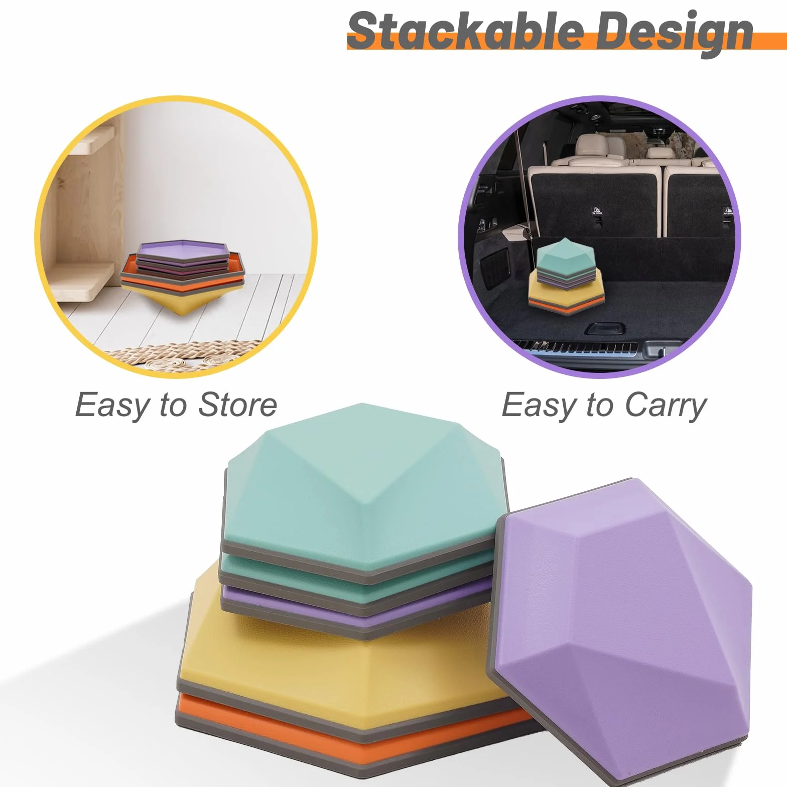 Pietre di Bilanciamento Bambini, 6PCS Stepping Stones Impilabili e Antiscivolo, Percorso Psicomotricità Bambini, Percorsi ad Ostacoli per Interni ed Esterni, Promuove l'equilibrio e Capacità Motorie