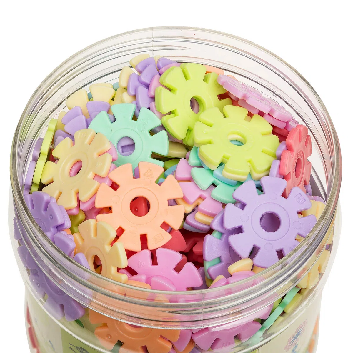 Smart-Planet Set di 400 fiori in una scatola, fiocchi di neve, 3,3 cm, pastello, giocattolo educativo, mattoni a incastro, per bambini dai 3 anni in su
